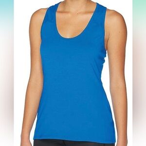 Stoneware tank no bra shelf, blue super soft and stretchy